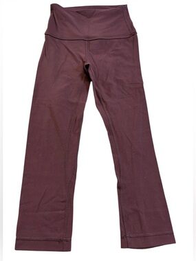 Lululemon High Rise Crop Leggings Sz 2 Burgundy Red Merlot Yoga Pants 19”